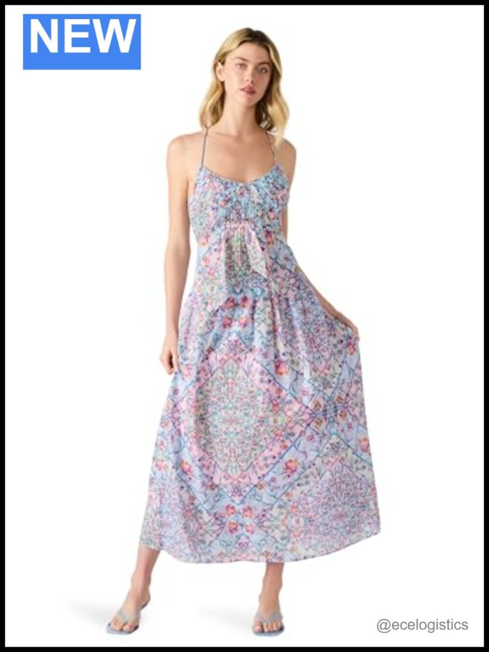 Women's Floral Cotton Maxi Skirt High Rise Boho Style